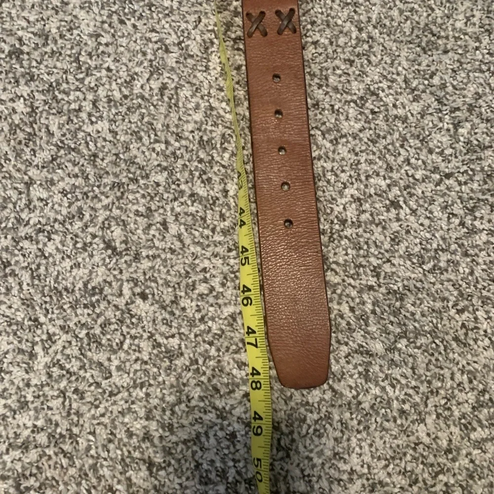 Aeropostale Brown Genuine Leather Belt Braided 48 In Large